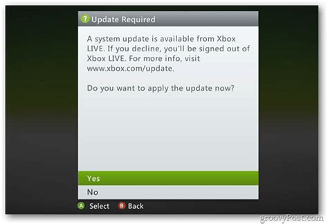 How to get a new Xbox 360 update .